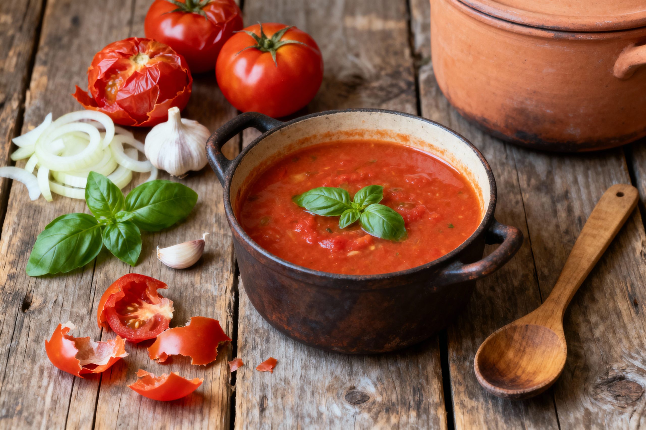 recette de grand-mère de soupe à la tomate