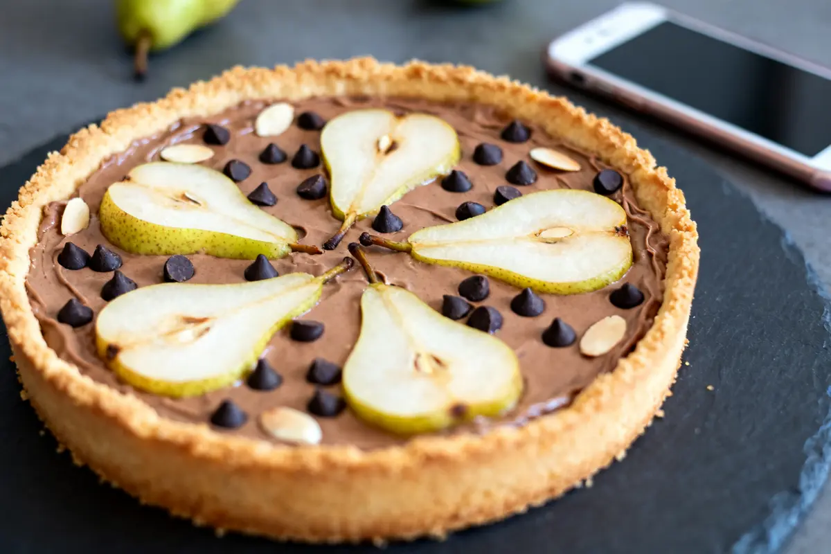 Tarte poire chocolat de Cyril Lignac : recette facile et gourmande